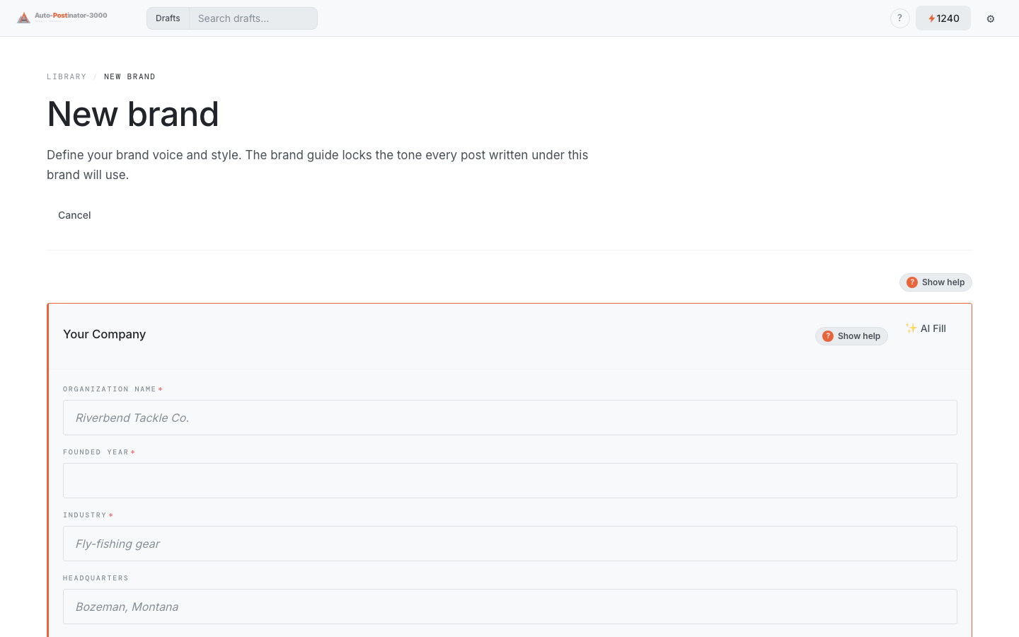 Brand Guide Form
